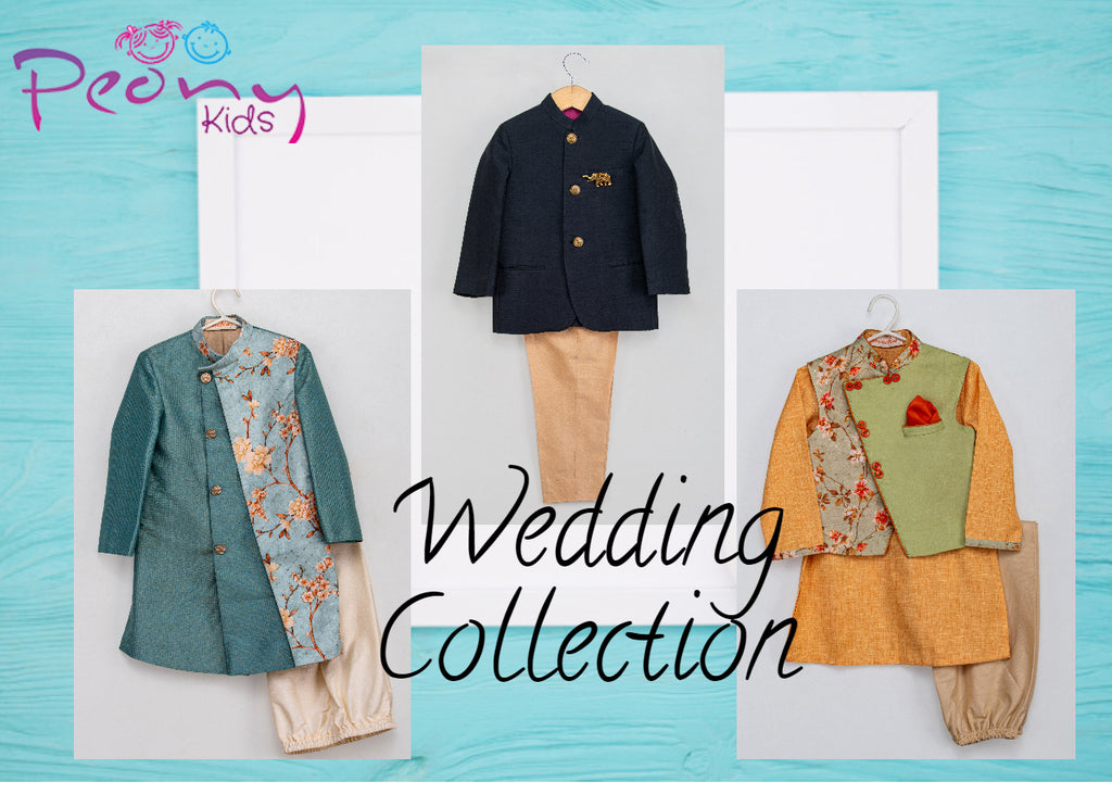 Shop for Boys Wedding Wear Online at Peony Kids Couture