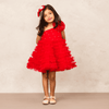Pre-Order: Sultry Red Ruffle Dress
