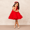 Pre-Order: Sultry Red Ruffle Dress