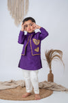 Pre-Order: Butterfly Embroidered Jacket Set in Purple
