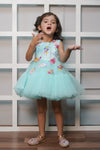 Pre-Order:Net Dress With Handmade Embroidered Candy