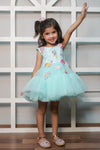 Pre-Order:Net Dress With Handmade Embroidered Candy