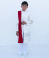 Pre-Order: White Embroidered Sherwani with Chudidar