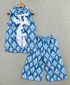 Pre-Order: Ikat Printed Co-ord Set in Blue