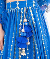 Pre-Order: Blue Embroidered Lehenga Set