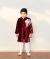Pre-Order: Maroon Embroidered Sherwani