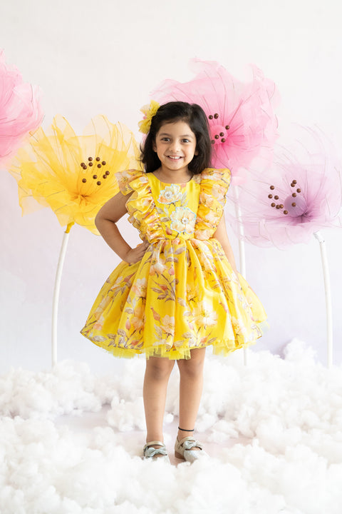 Pre-Order: Yellow floral dress