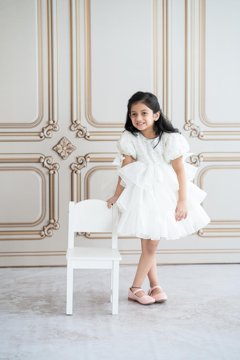 PEACH KIDS White Denim dress