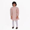 Pre-Order : PINK PATTERN KURTA WITH WHITE PANTS for Boys