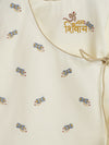 Pre-Order:Baby Boy Shiv Damru Dhoti Kurta Set-Cream