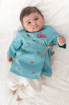 Pre-Order:Baby Boy Shiv Damru Kurta Pyjama Set-Blue
