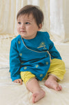 Baby Boys Divine Flute Dhoti Kurta Set - Blue