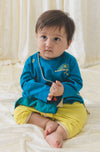 Baby Boys Divine Flute Dhoti Kurta Set - Blue