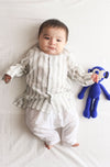 Pre-Order: Unisex Cityscape Stripes Baby Kurta Set - Grey