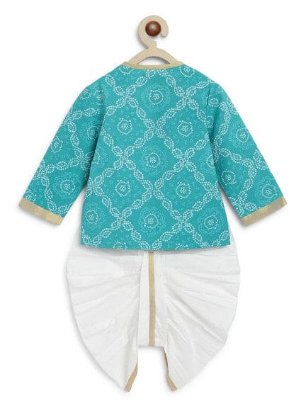 Boy Bandhani Kurta Set - Red
