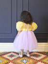 Pre Order: Yellow and Lilac Net Frock