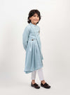 Pre-Order: Aqua Pleated Kurta Set