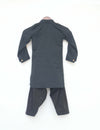 Pre-Order: Black Self Kurta with Salwar