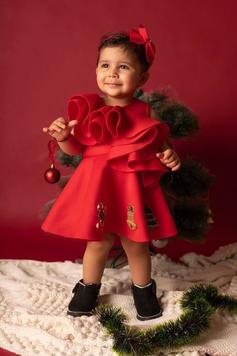 Pre-Order:  Christmas Ruffled Dress