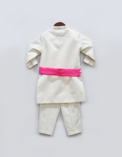 Pre-Order: Off White Ajkan and Pant with Hot Pink Belt