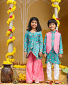 Pre-Order: Green Kurta Churidar with Jacket