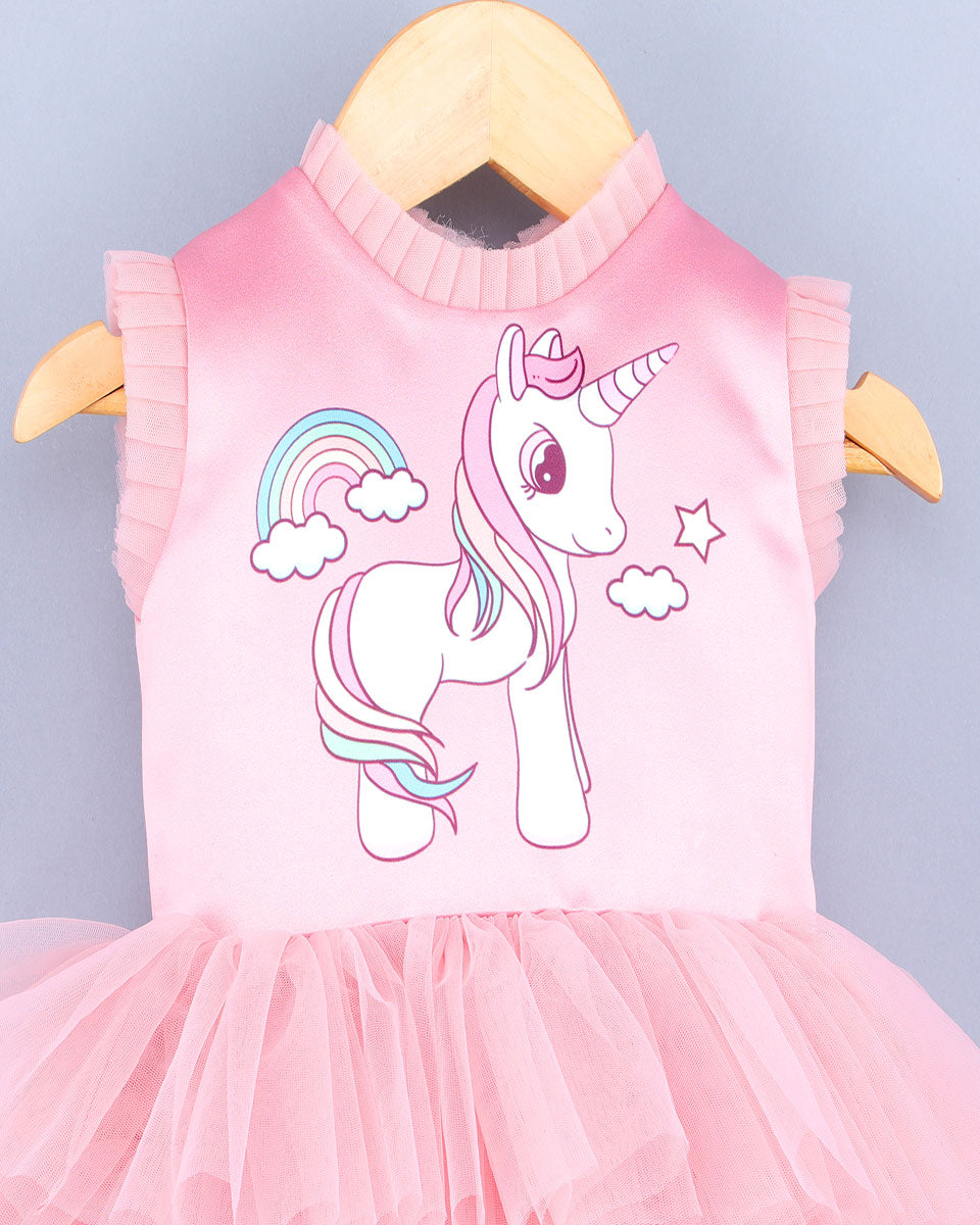 Unicorn dress in pink