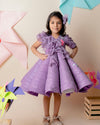 Pre-Order: Purple Sequins Structured Dress
