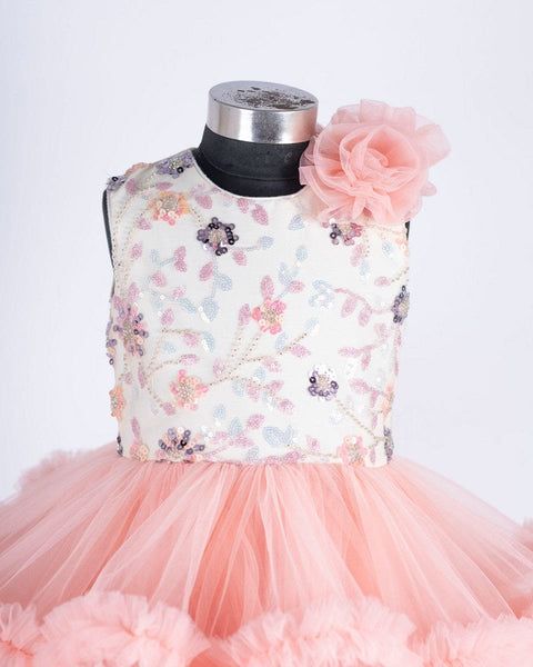 Pre-Order: Peach Ruffle Dress