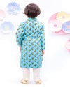 Pre-Order: Funky Blue Print Kurta with Straight Pants