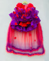 Pre-Order: Purple Red High Low Gown with Trail