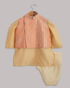 Pre-Order: Peach Yellow Gota Jacket Set