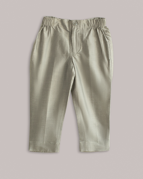 Pre-Order: Grey Elephant Print Sherwani with Narrow Pants