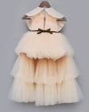 Pre-Order: Peach Gown with Cape
