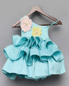 Pre-Order: Sea Green Taffeta Frock