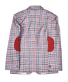 Pre-Order: Checkered Blazer with Maroon Elbow Patch