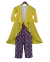 Pre-Order: Yellow Long Shrug with Patola Printed Pant