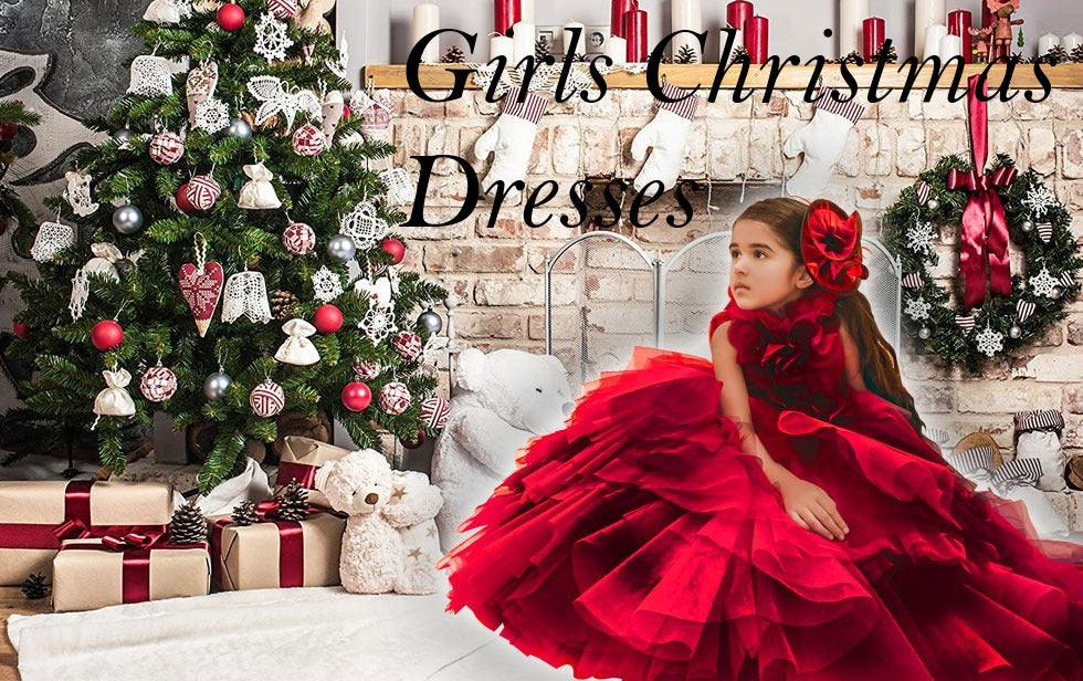 Girls Red Dresses for Christmas Party 2020