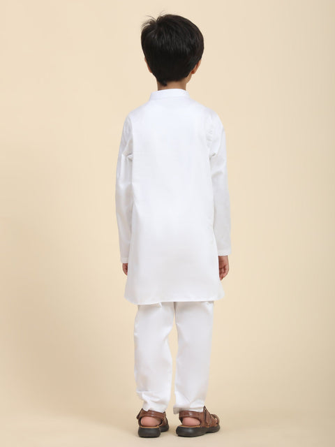 Pre-Order: Solid White Pure Premium Cotton Kurta and Pajama Set
