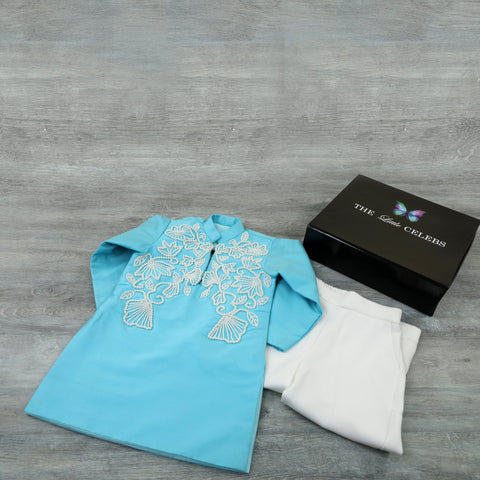 Pre-Order:KURTA PAJAMA WITH PEARL HAND EMBROIDERY
