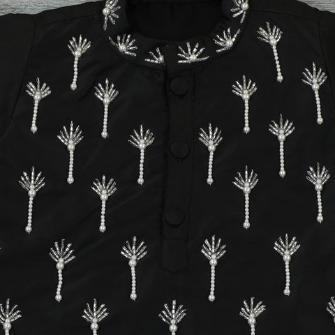 Pre-Order: KURTA WITH PEARL N CUT DANA HAND EMBROIDERY