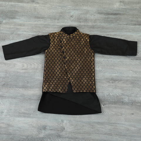 Pre-Order: 3 PIECE KURTA N WAISTCOAT