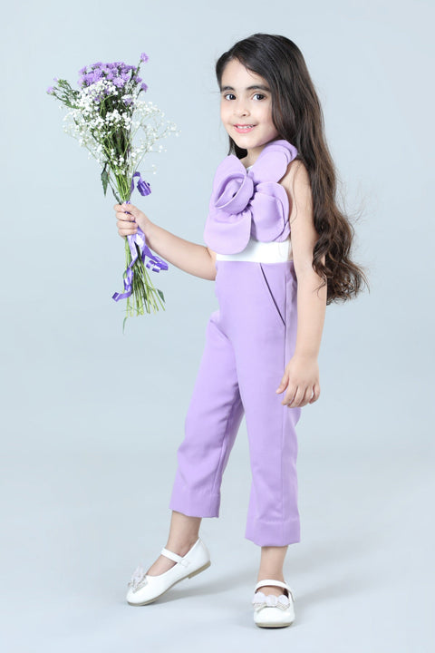 Pre-Order:  Two Colour Jumpsuit with 3D Flowers