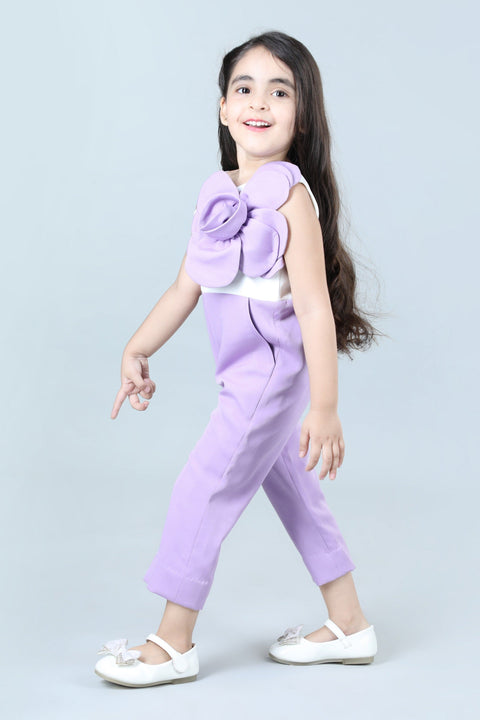 Pre-Order:  Two Colour Jumpsuit with 3D Flowers