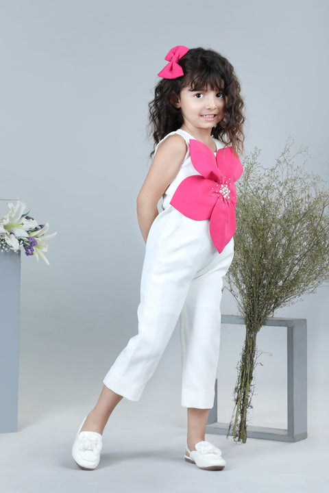 Pre-Order: Jumpsuit with 3D Flowers Embellished with Stones