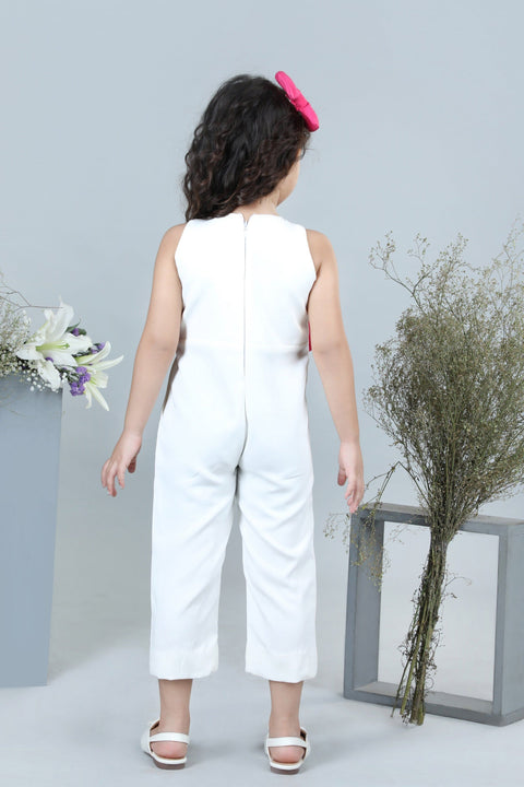 Pre-Order: Jumpsuit with 3D Flowers Embellished with Stones