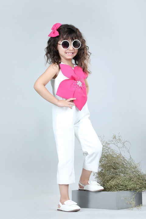 Pre-Order: Jumpsuit with 3D Flowers Embellished with Stones