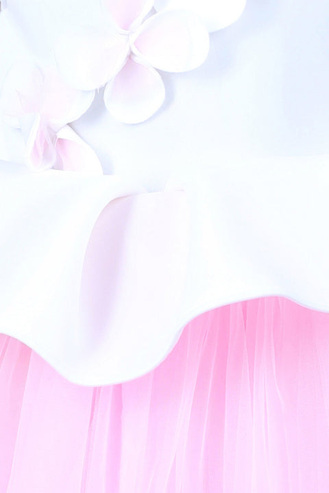 Pre-Order: Flare Dress with 3D Flowers and Hair Accessory