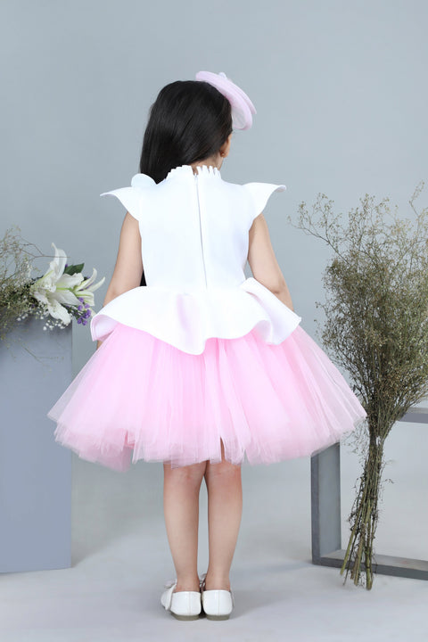 Pre-Order: Flare Dress with 3D Flowers and Hair Accessory