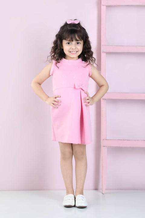 Pre-Order: Straight Dress with Pearls and Hair Bow