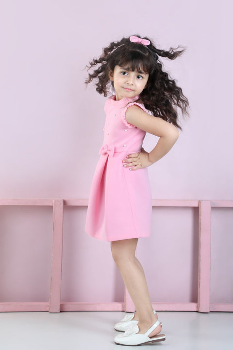 Pre-Order: Straight Dress with Pearls and Hair Bow